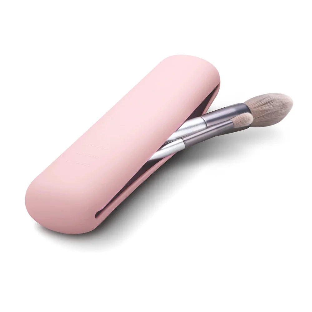 Travel Silicone Cosmetic Brush Case With Magnetic Closure