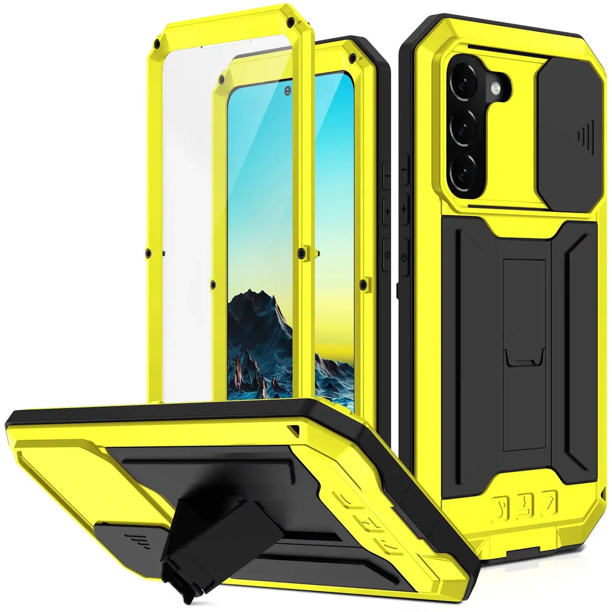 Rugged Protective Case With Kickstand For Samsung Galaxy S22 Ultra