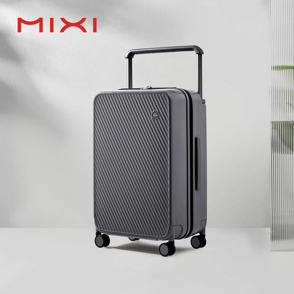 Mixi Hardside Patent Design Carry On Suitcase With Spinner Wheels