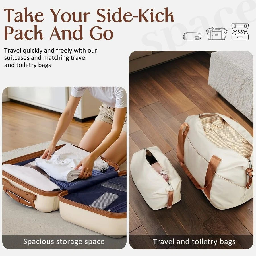 Carry On Luggage Softside Three Piece Set Lightweight Rolling Bags