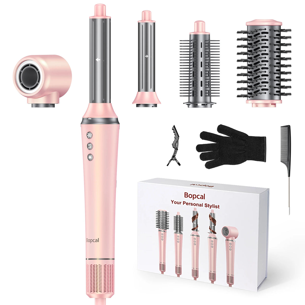 BOPCAL 5-in-1 Hot Air Hair Dryer and Styling Brush
