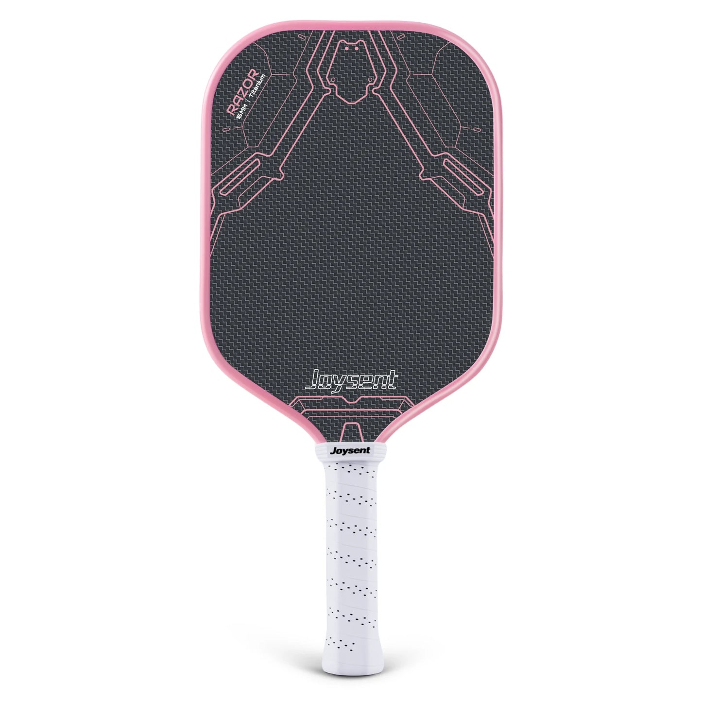 Joysent Pickleball Paddle Titanium Carbon Fiber Weave Surface Pickleball Racket For Spin&Control 16mm PMI Gen4 Core Thermoformed