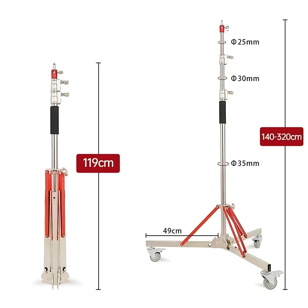SH Photography C Stand Tripod With Boom Arm Grip Head