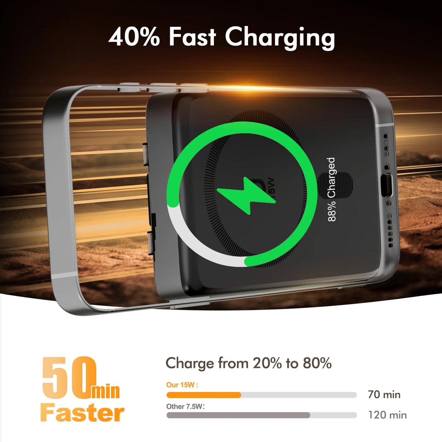 Fast Wireless Charger Stand 15W Foldable 3 in 1 Fast Charging Station Dock for iPhone 17 16 15 14 Pro Max Apple Watch Airpods