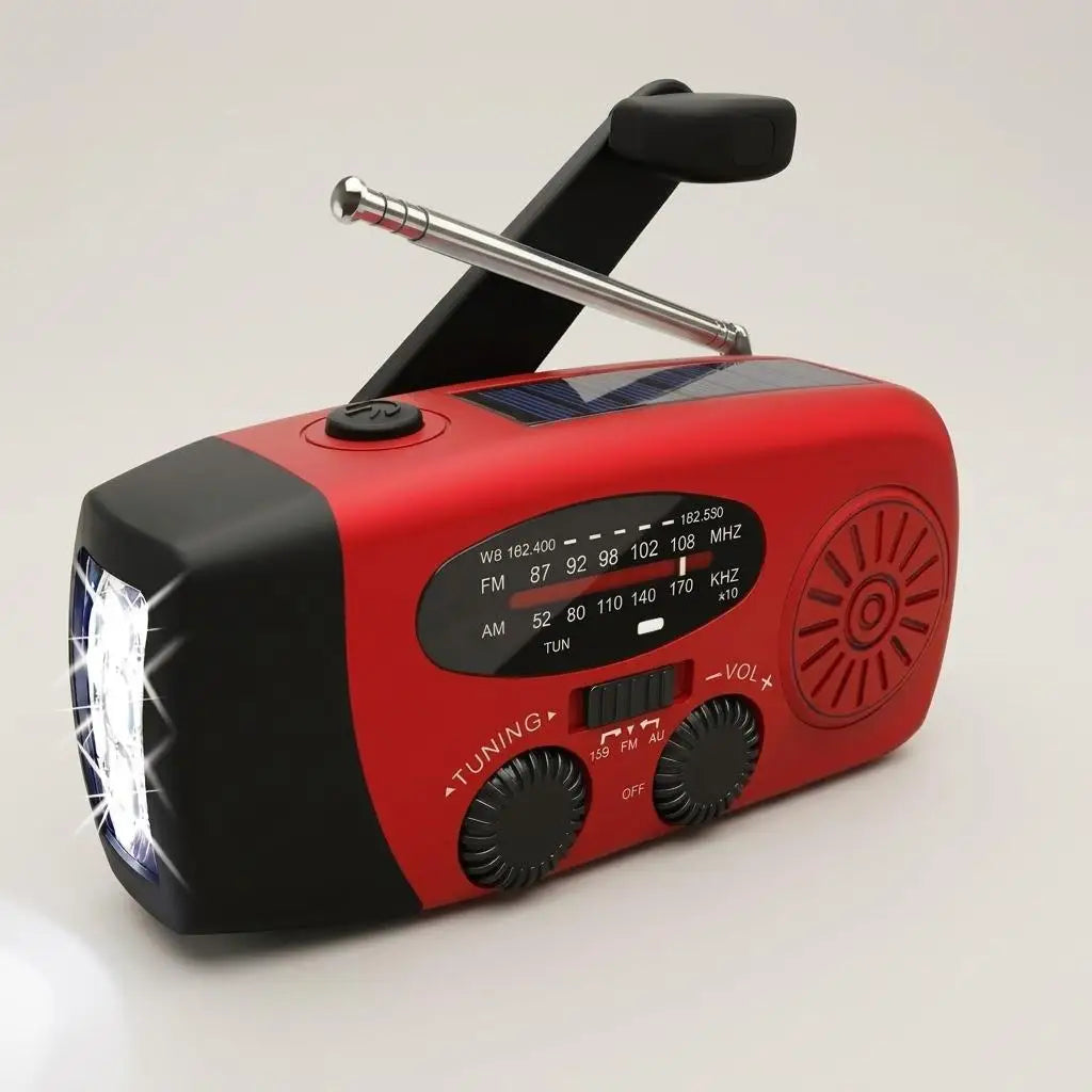 Solar Hand Crank NOAA Weather Radio With Emergency Power Bank