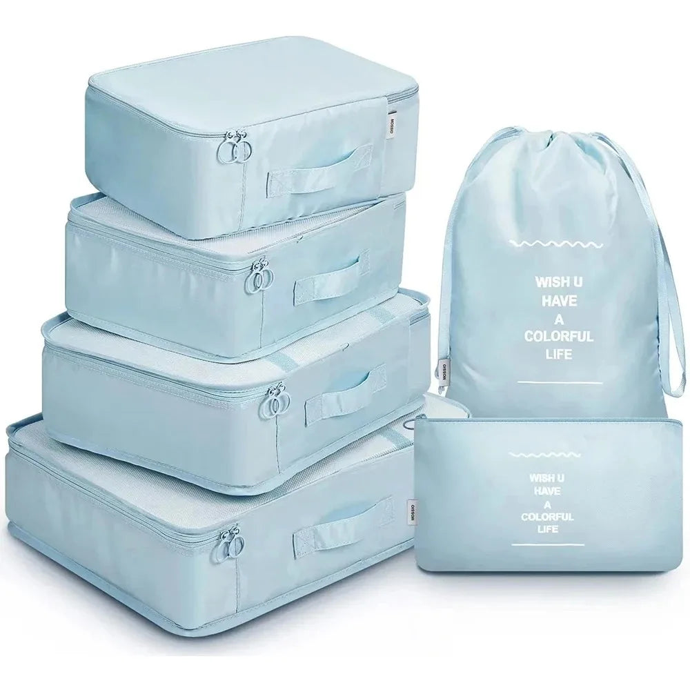 Travel Luggage Organizer Bags for Clothes Shoes and Packing Cubes