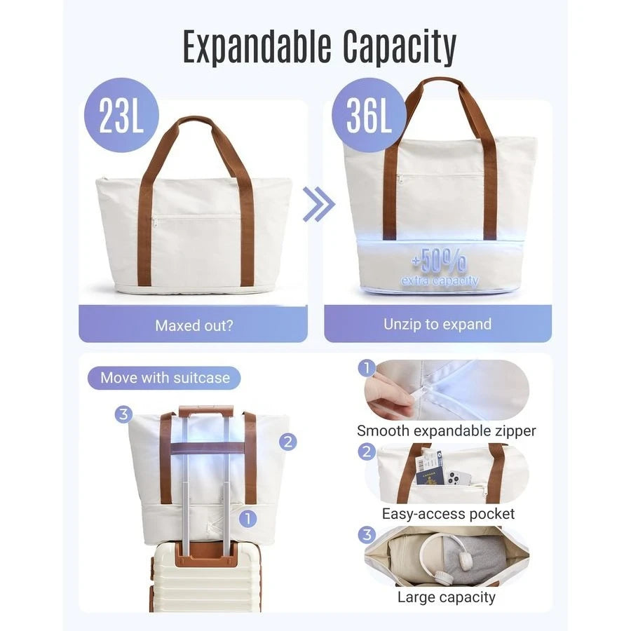 Carry-On Luggage Set With Wheels Expandable Hardside Lightweight