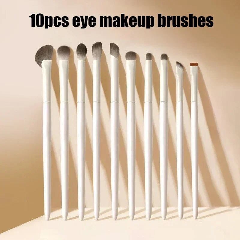 5/6/8/10pcs Natural Eye Makeup Brushes Set Detail Eyeshadow Brush Makeup Brush White Ultra Soft Eyeshadow Eyeliner Makeup 2026