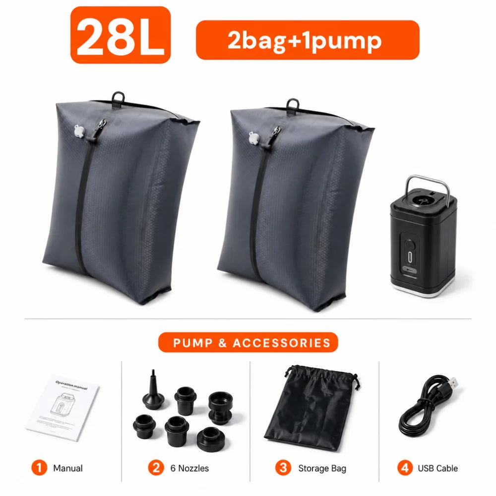 Fun Uncle Reusable Vacuum Compression Bags With Pump For Travel