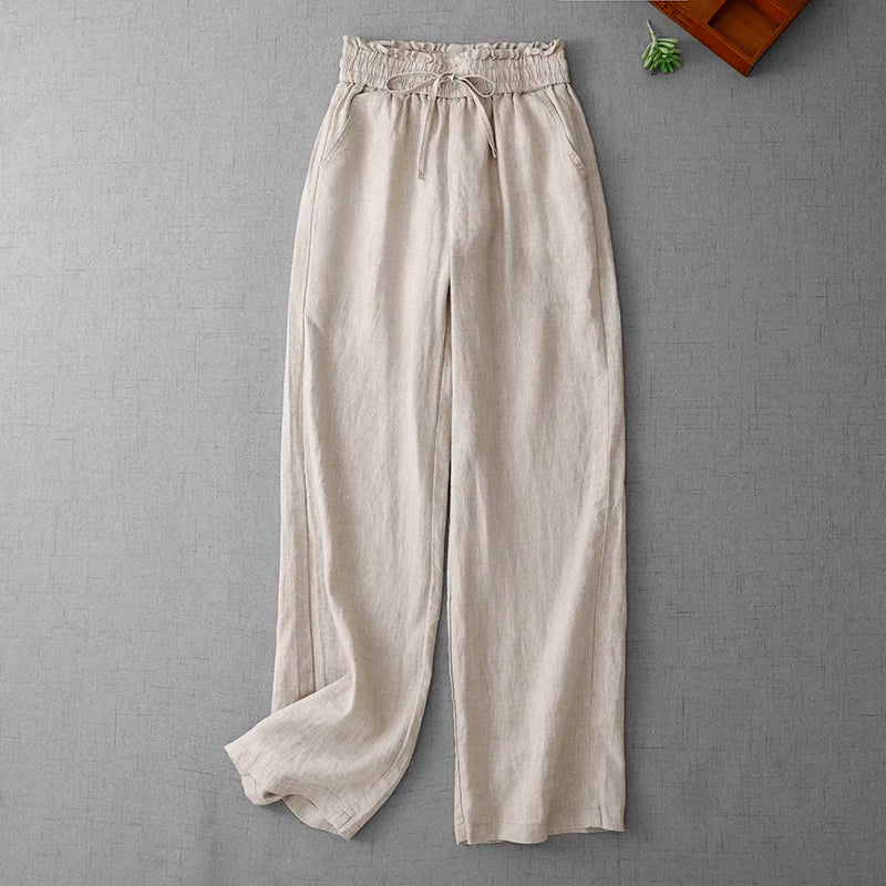 High Waist Wide Leg Pants Women's Thin Drapey Loose Casual Straight Long Trousers plus Size Comfortable Slimming Summer Pants