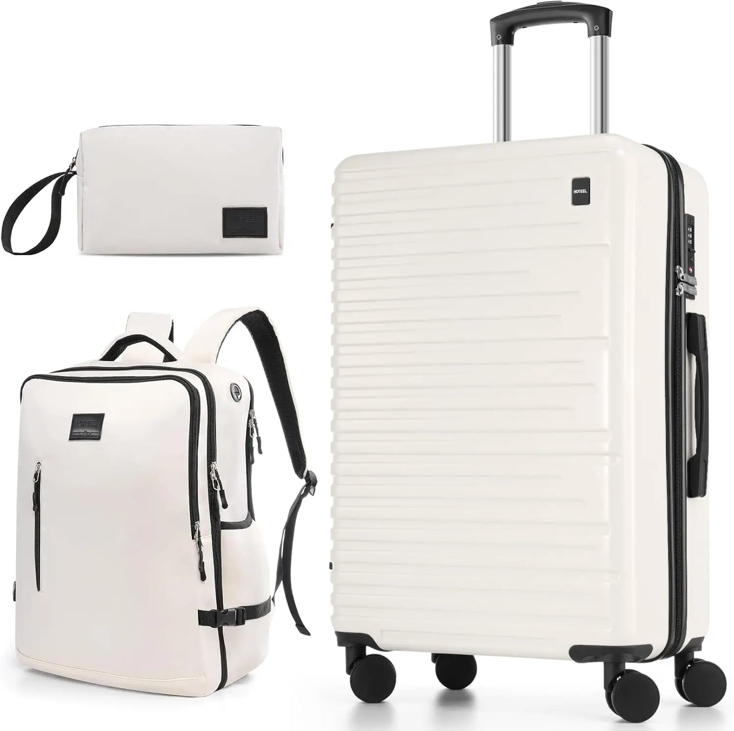 3/5pcs Luggage Set Carry On Suitcase ABS+PC Spinner Wheel Telescopic Handle TSA Lock 20/24/28 Inch Luggage Backpack Toiletry
