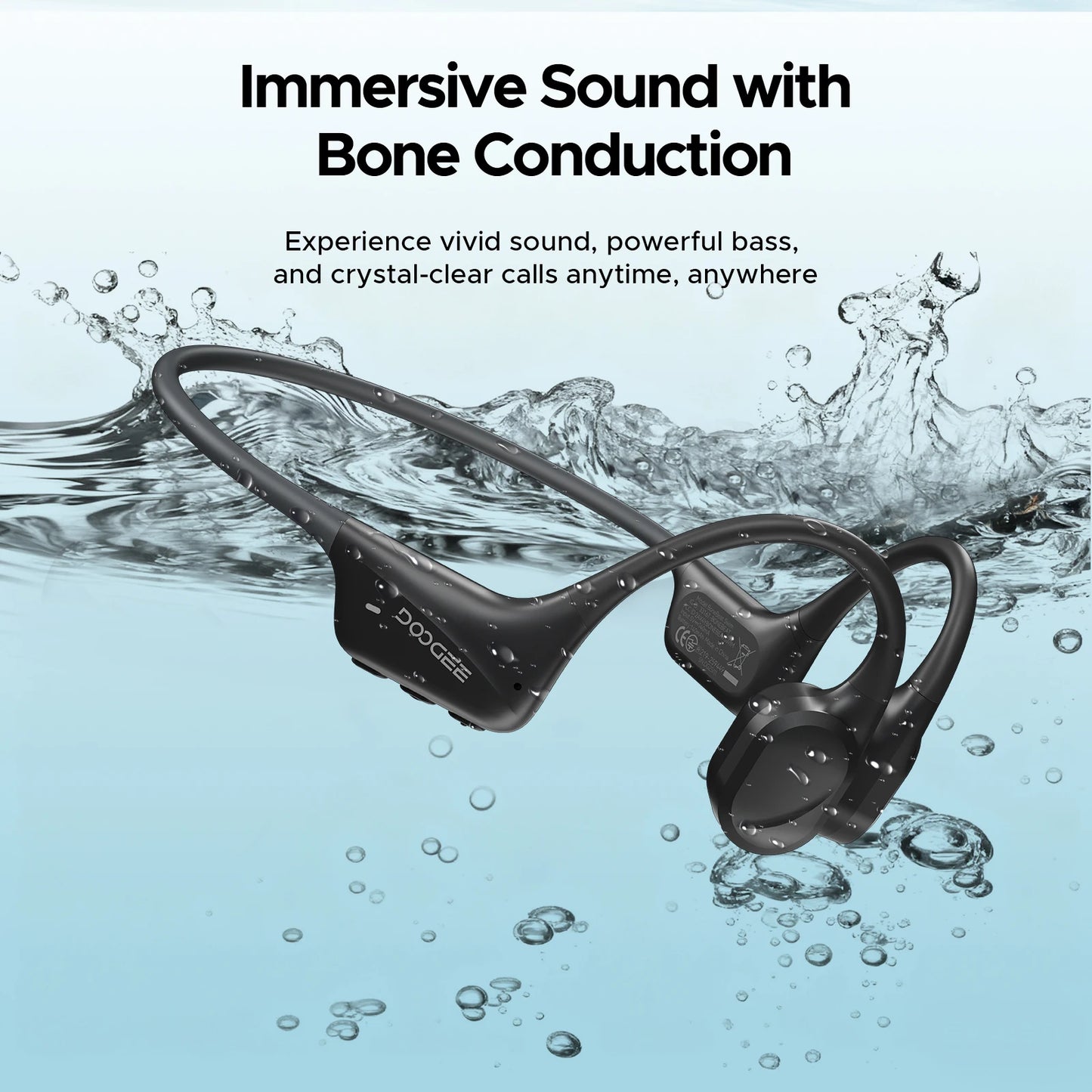 DOOGEE BoneBeat Swim Ear Hook Earphones Dual Modes BoneConduction Waterproof