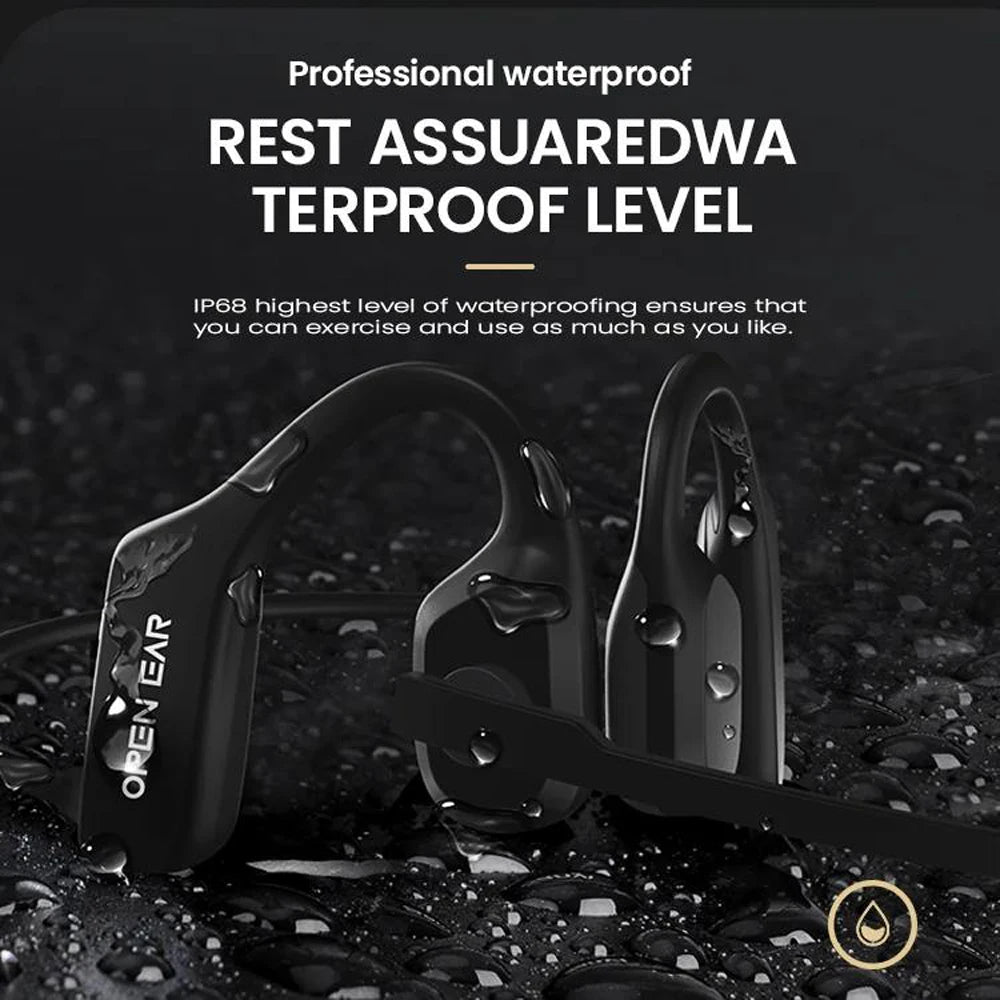 Open Ear Bluetooth Headset With Dual Noise Cancelling Mic