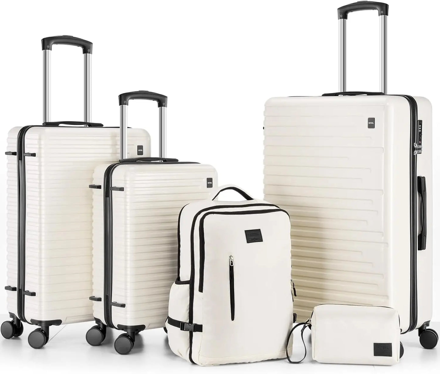 3/5pcs Luggage Set Carry On Suitcase ABS+PC Spinner Wheel Telescopic Handle TSA Lock 20/24/28 Inch Luggage Backpack Toiletry