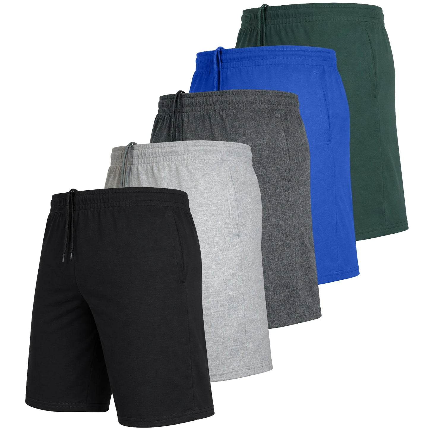 Men's Cotton Blend Lounge Shorts, Casual Comfort For Summer