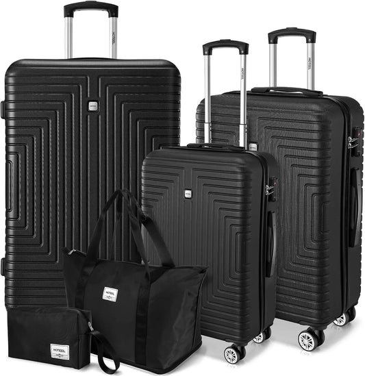 HOTEEL 5 Piece Luggage Set With TSA Lock Hardside Suitcases