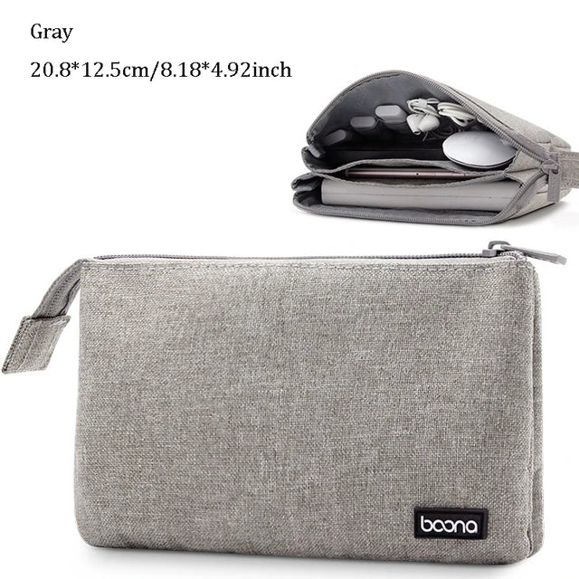 Oxford Cable Storage Bag Travel Electronics Organizer Gadget Bag Multi-Function For Power Bank iphone Earphone Wire USB Charger