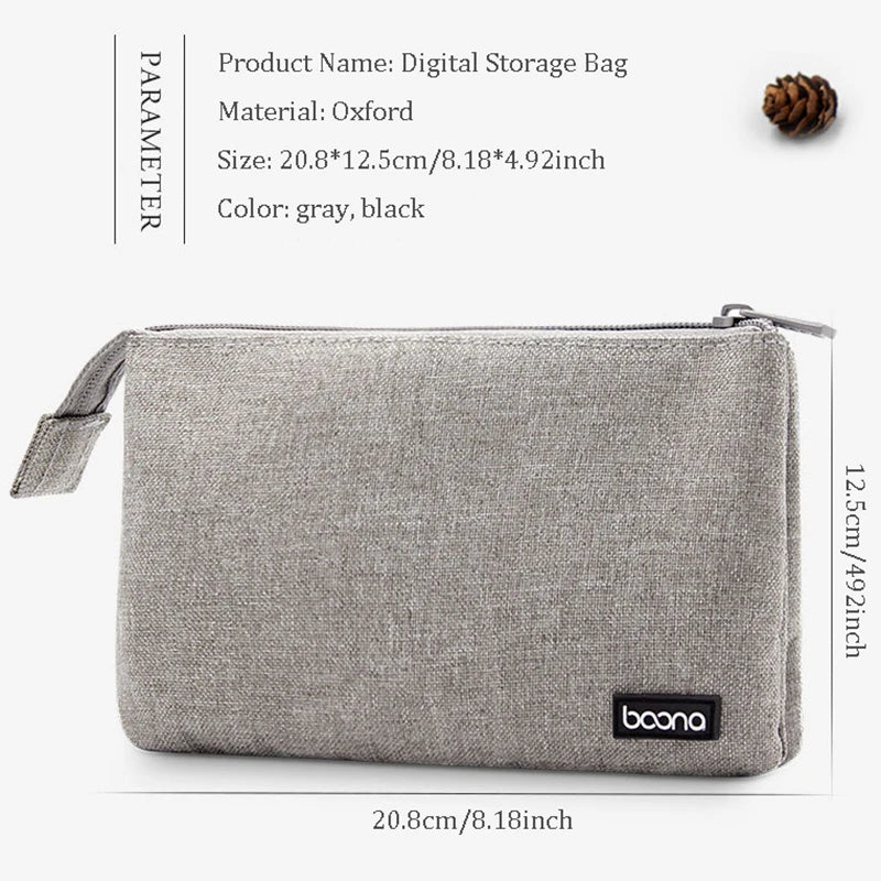 Oxford Cable Storage Bag Travel Electronics Organizer Gadget Bag Multi-Function For Power Bank iphone Earphone Wire USB Charger