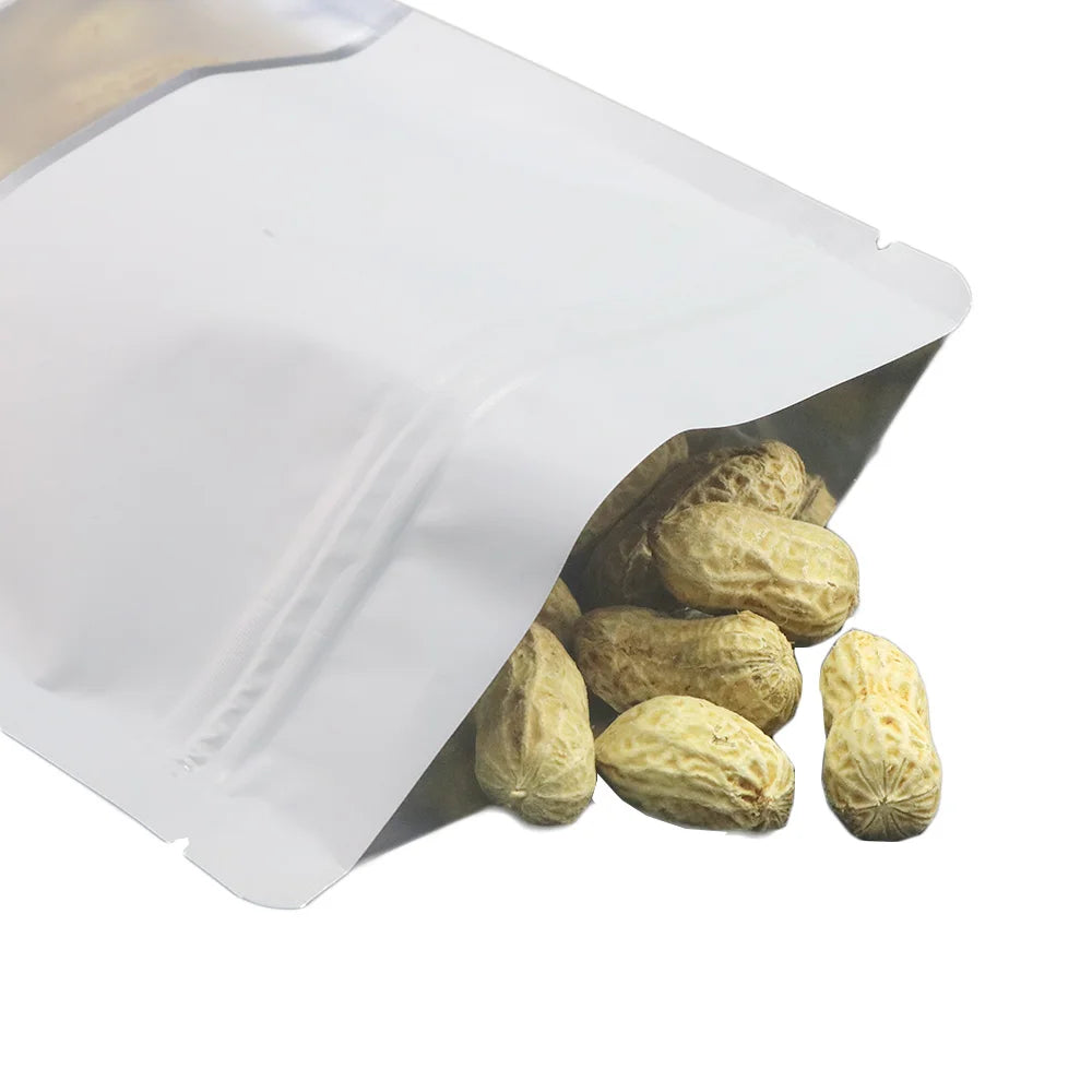 Reclosable Zip Lock Bags Kitchen Organizer Bags Stand Up Biscuits Pouches Eco Aluminum Foil Mylar Plastic Bags With Clear Window