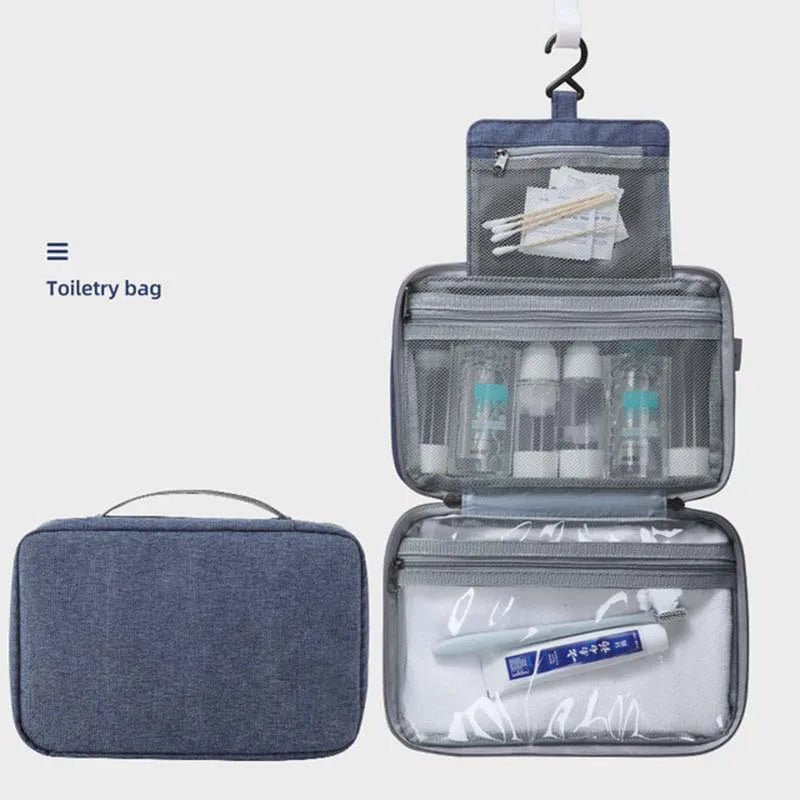 Waterproof Nylon Travel Organizer Bag Unisex Women Cosmetic Bag Hanging Travel Makeup Bags Washing Toiletry Kits Storage Bags