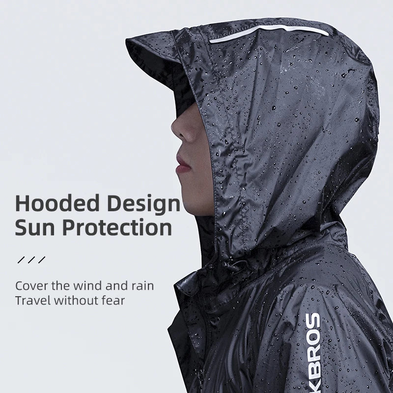 ROCKBROS Men's Waterproof Breathable Reflective Hooded Cycling Jacket