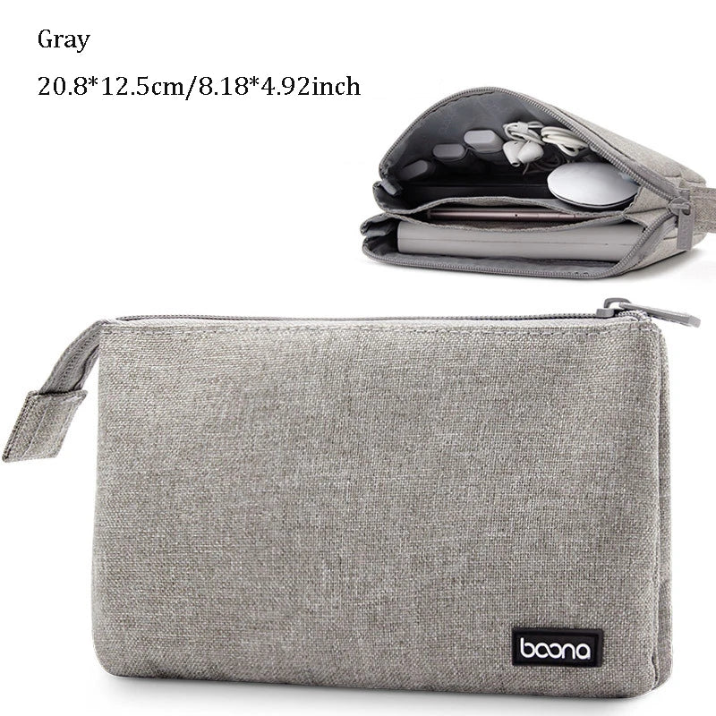 Oxford Cable Storage Bag Travel Electronics Organizer Gadget Bag Multi-Function For Power Bank iphone Earphone Wire USB Charger