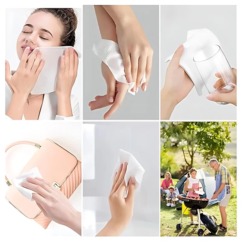 Pure Cotton Disposable Facial Towels Soft Portable For Business Travel