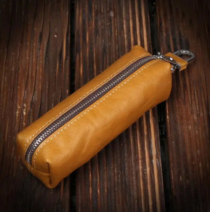 Genuine Cow Leather Key Wallet For Men And Women Compact