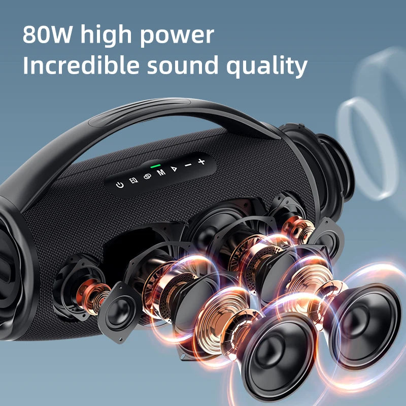 Zealot 80W Portable Bluetooth Speaker With Waterproof RGB TWS Stereo
