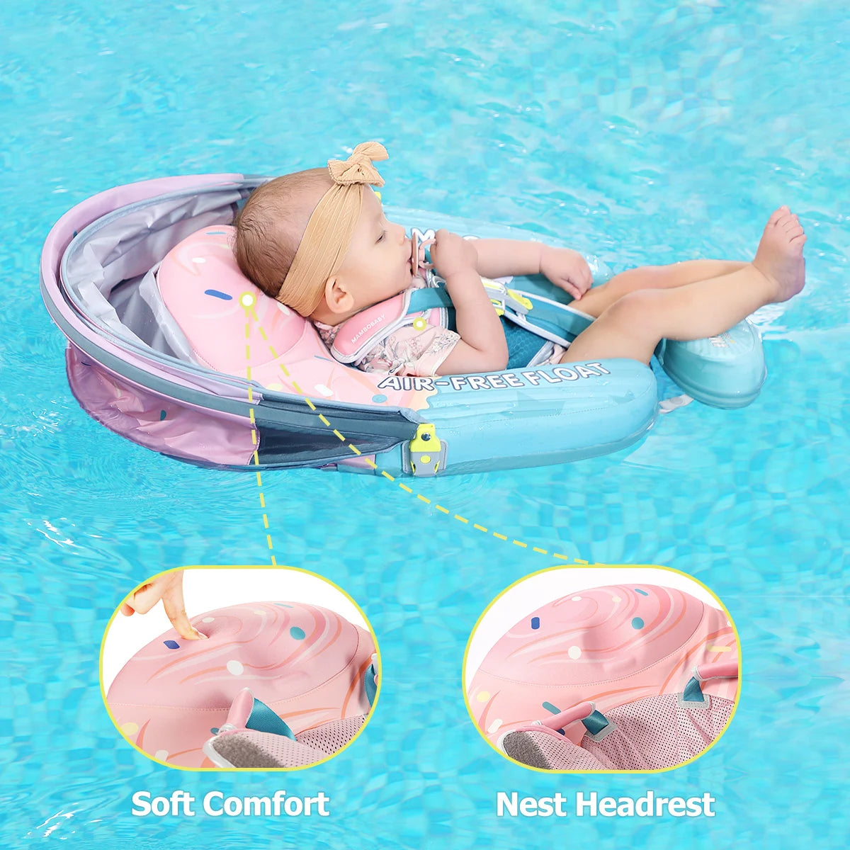 Mambobaby Toddler Swim Float Ring Harness Safe Core No Inflation