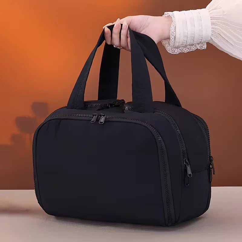 Travel Cosmetic Bag With Toiletry Organizer And Luggage Sleeve