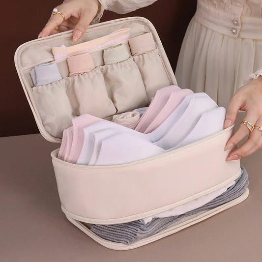 Waterproof Double Layer Travel Underwear Storage Bag