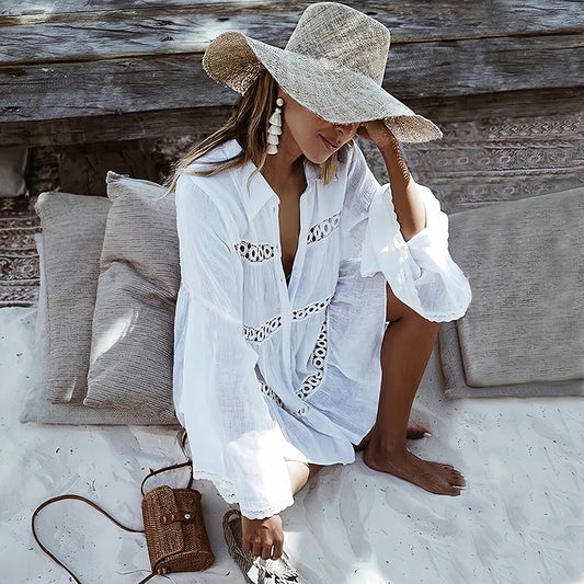 Boho Lace Bikini Cover Up Dress For Women Swimwear