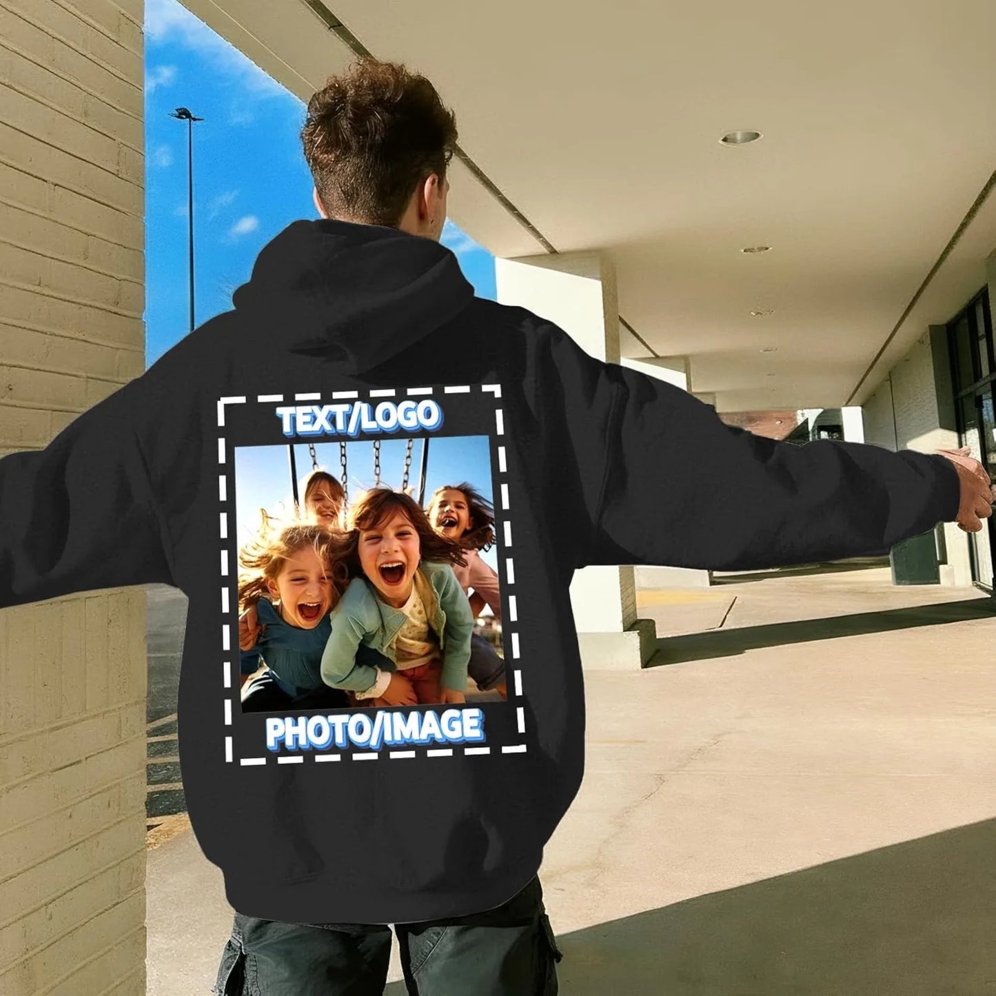 Personalized Hoodie with Name/Logo/Photo - Because Gift for Best Friend Family