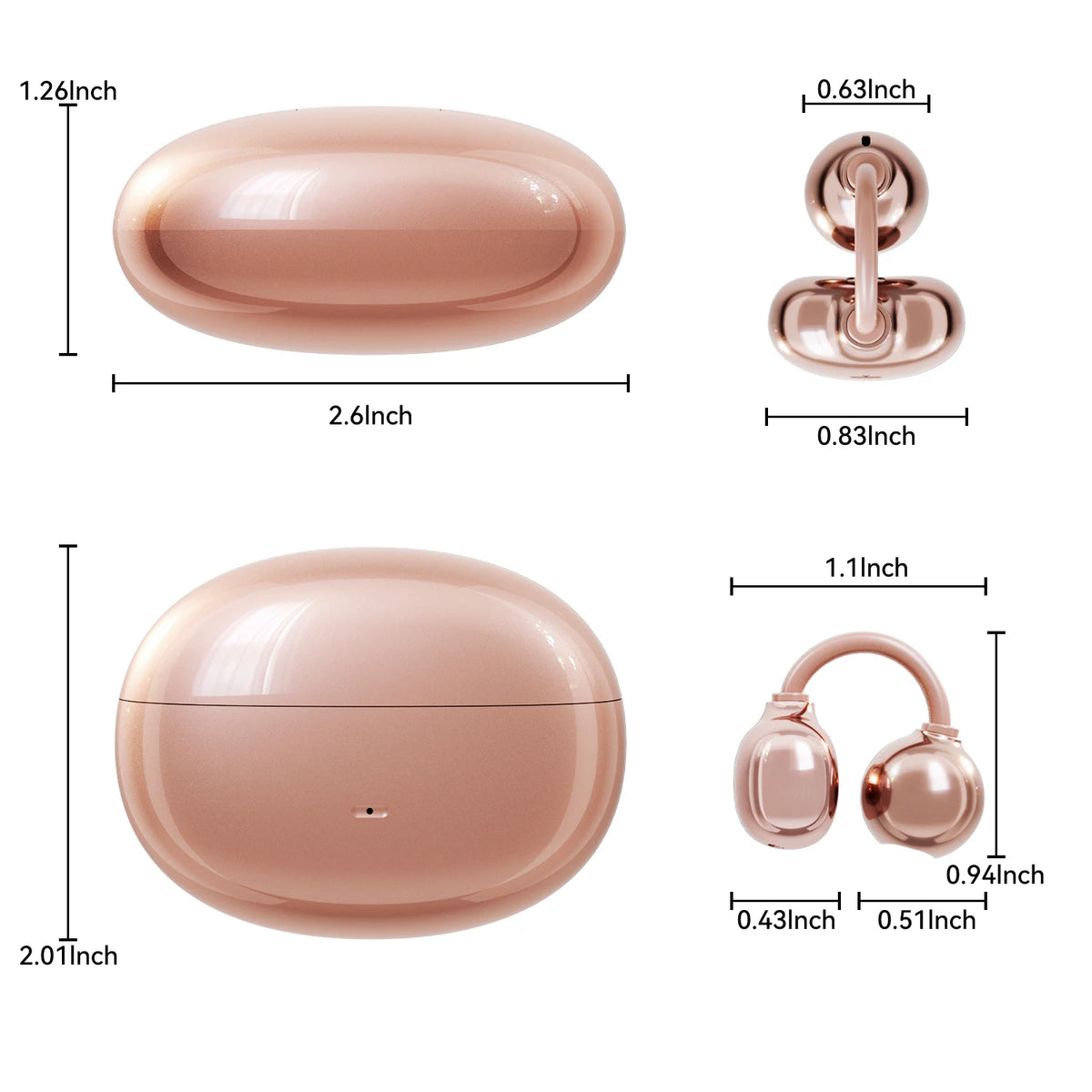 Insonixn Open Ear Clip Wireless Bluetooth Headphones