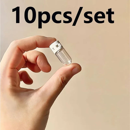 10pcs Clear Leak-Proof Travel Bottle for Makeup Remover & Lotion, Portable Dispenser with Flip-Top Essence Bottled Separately