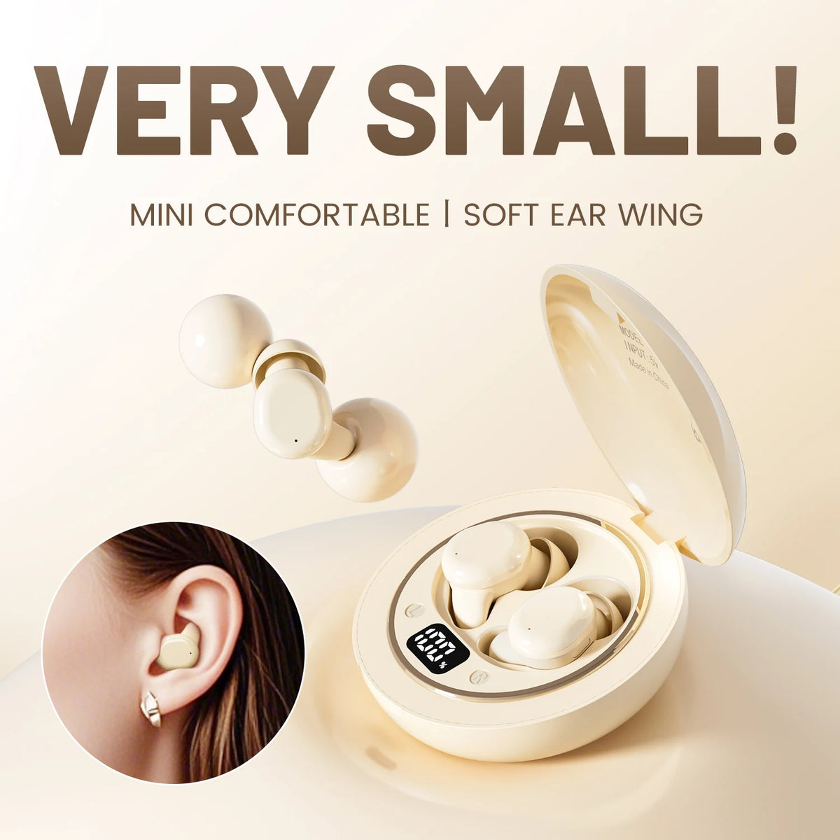 SHUKE Bluetooth Sleep Earbuds With Noise Cancellation For Side Sleepers
