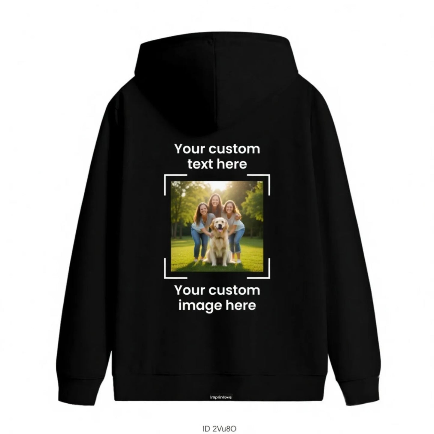 Custom Personalized Hoodie Upload Your Photo Left Chest Front Back Print Unisex