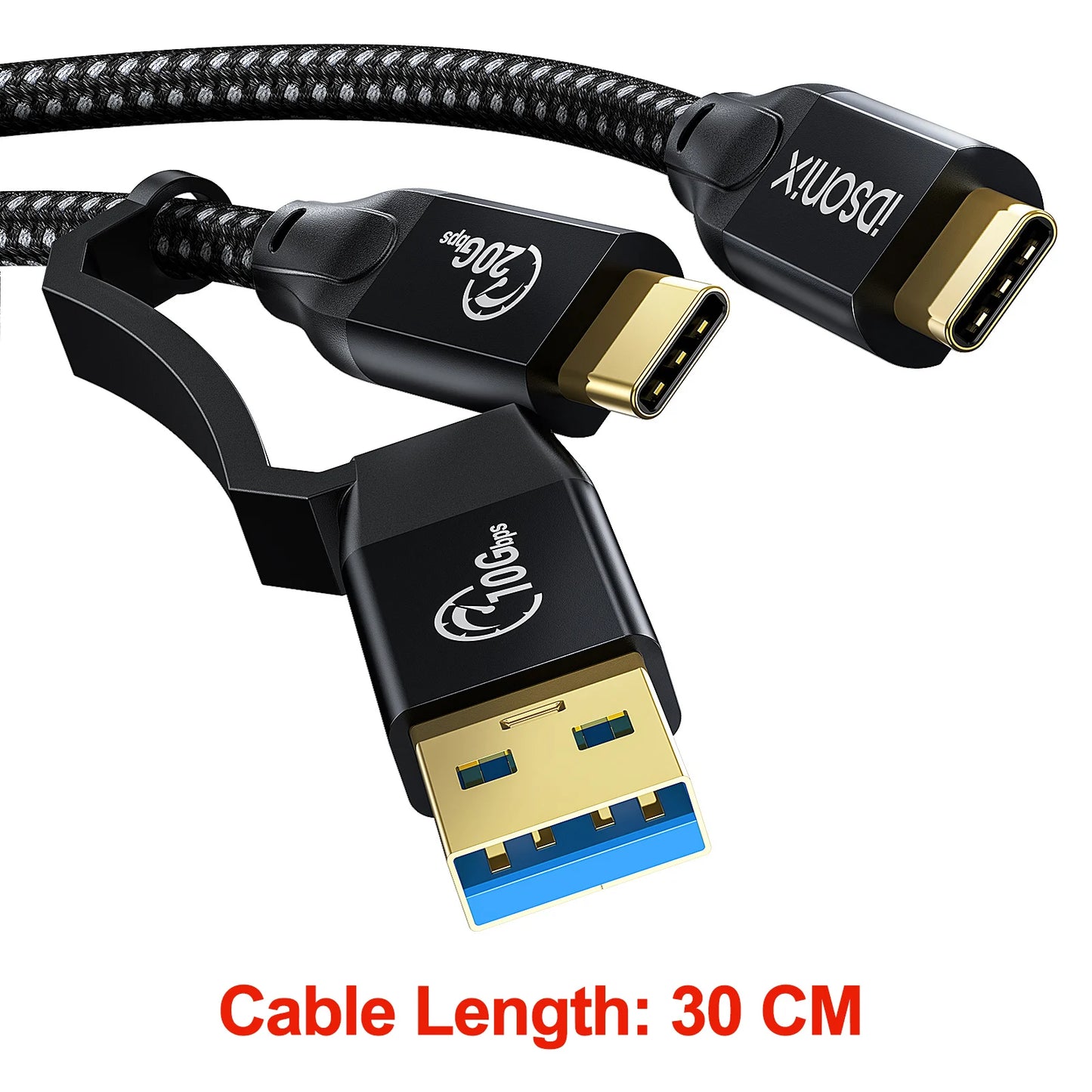 iDsonix USB C Extension Cable Nylon Braided USB C Extender Support 4k@60Hz/100W Fast Charging Type C 3.2 Gen2*2 Extension Cable