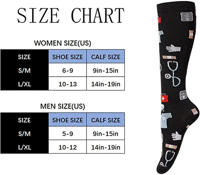 Unisex Breathable Compression Socks for Running and Everyday Wear
