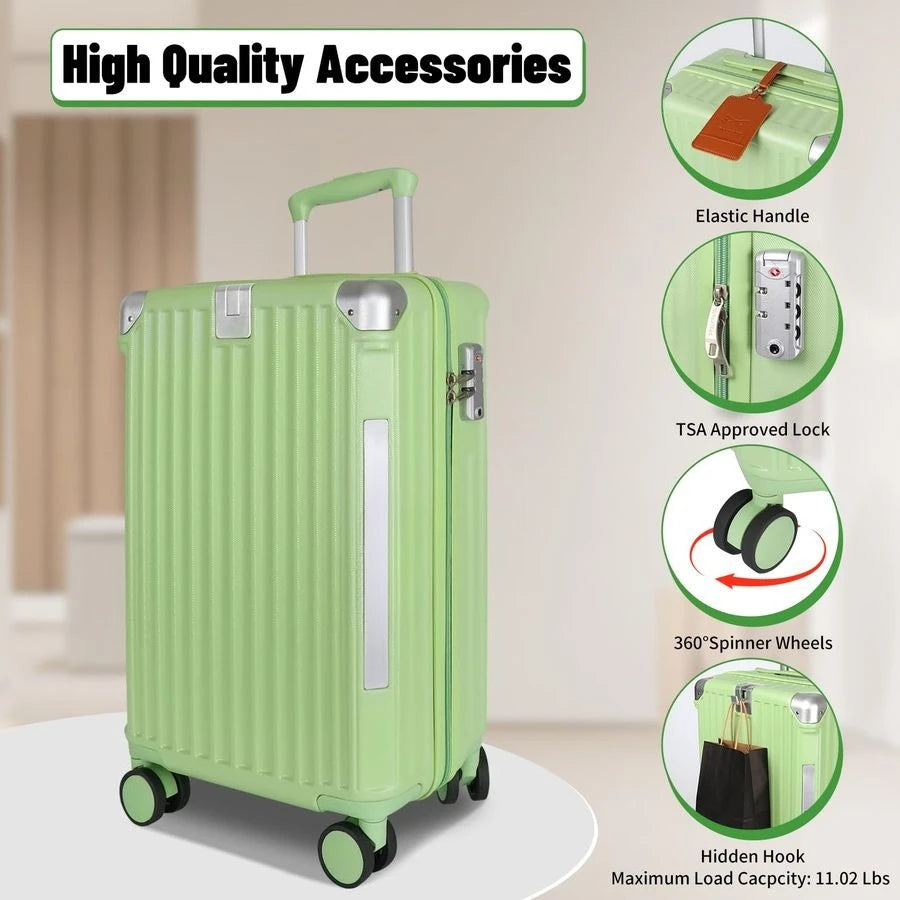 Airline Approved Vintage Style Carry On Luggage With Backpack Set