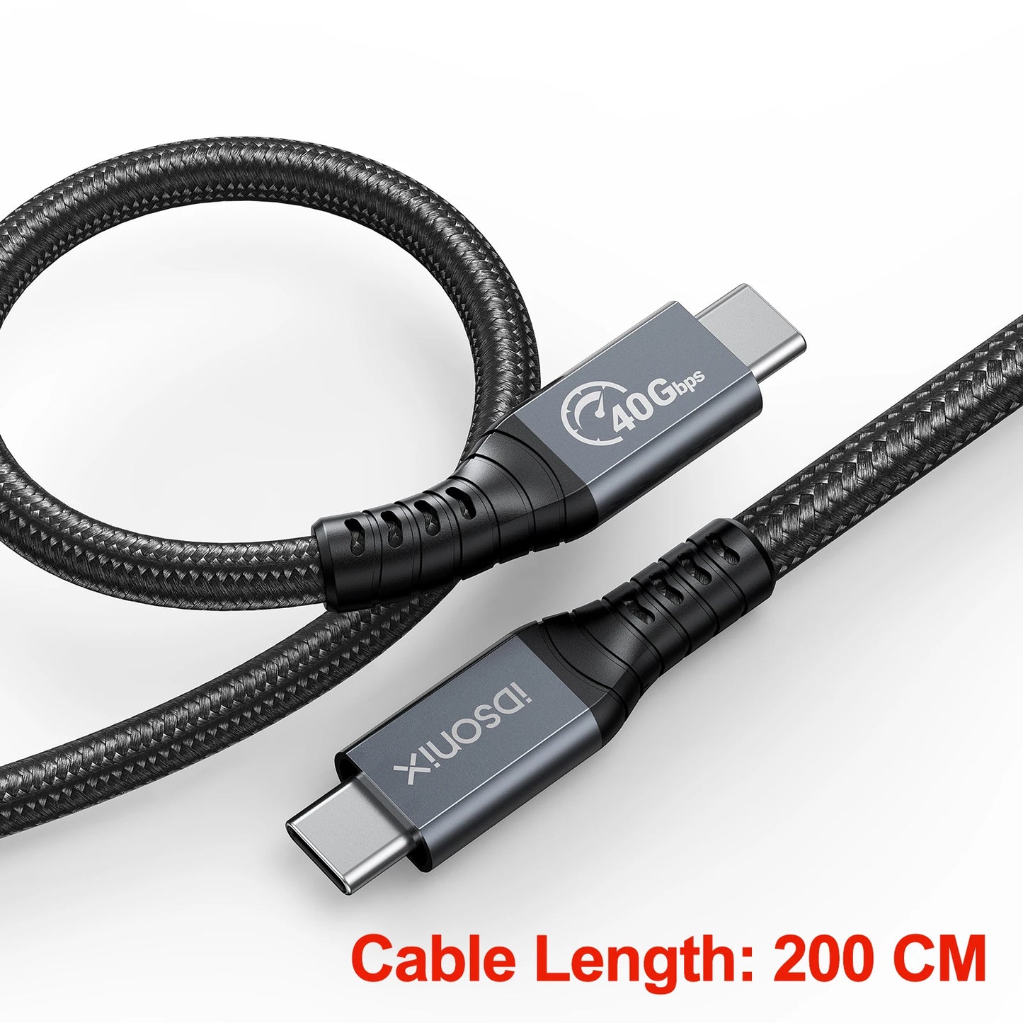 iDsonix USB C Extension Cable Nylon Braided USB C Extender Support 4k@60Hz/100W Fast Charging Type C 3.2 Gen2*2 Extension Cable