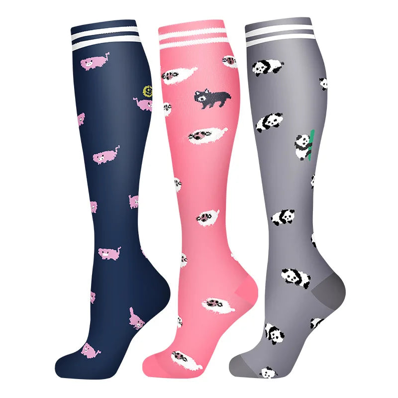 Compression Socks 30mmHg Unisex Three Pairs Knee High Pack