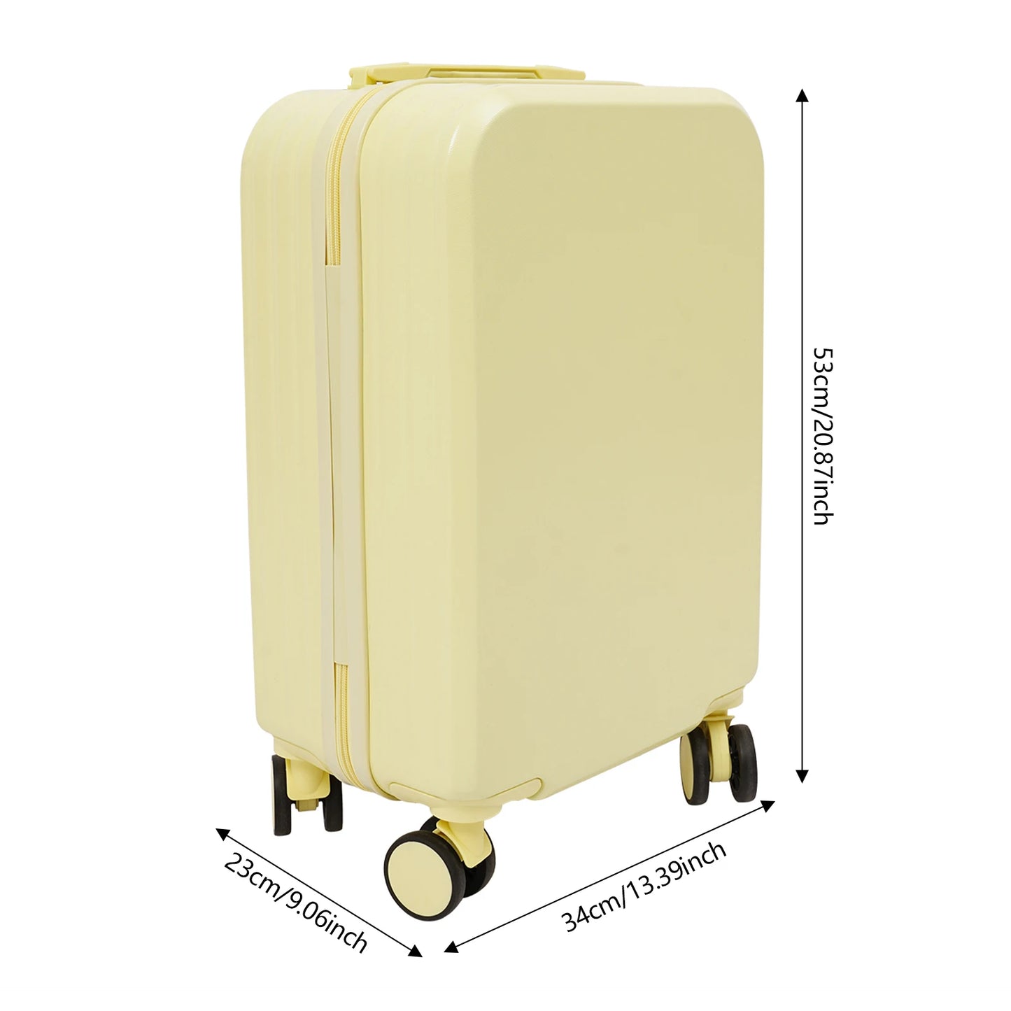 Bymaocar Business Carry On Luggage With ABS PVC Spinner Wheels 3 Digit Lock