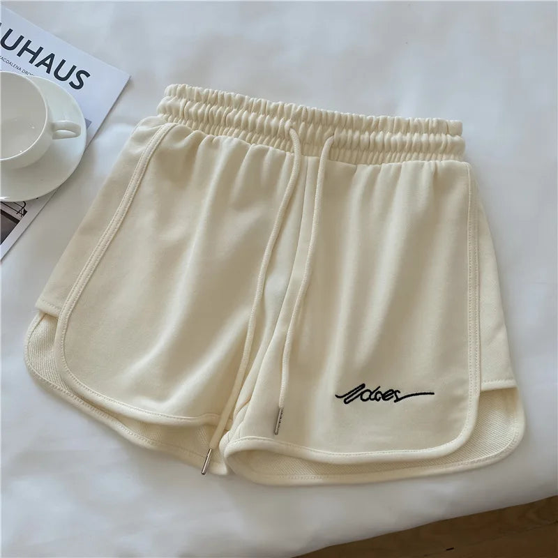 1pcs Summer Women Yoga Short Wearing Shorts Female Outside High-Waist Casual Loose Pants Lady Stylish Thin Breathable Gym Shorts