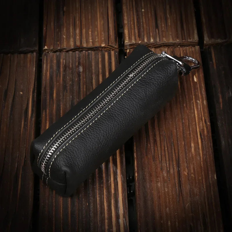 Genuine Cow Leather Key Wallet For Men And Women Compact
