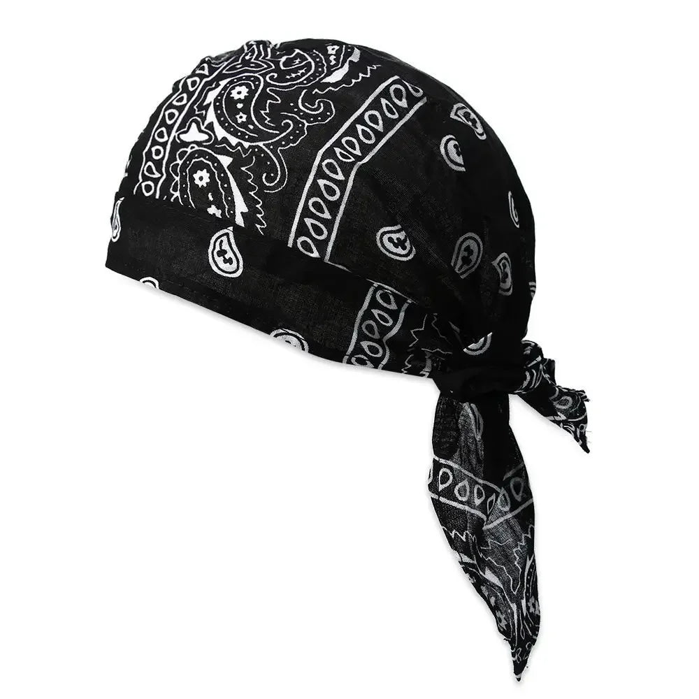 Men Women Quick Dry Headscarf Cotton Pirate Hat Outdoor Sport Cycling Bandana Sweat Absorbant Cancer Chemo Cap Muslim Turban