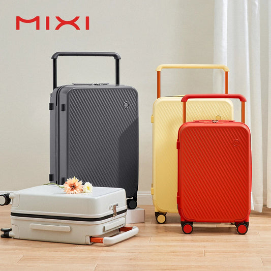 Mixi Hardside Patent Design Carry On Suitcase With Spinner Wheels