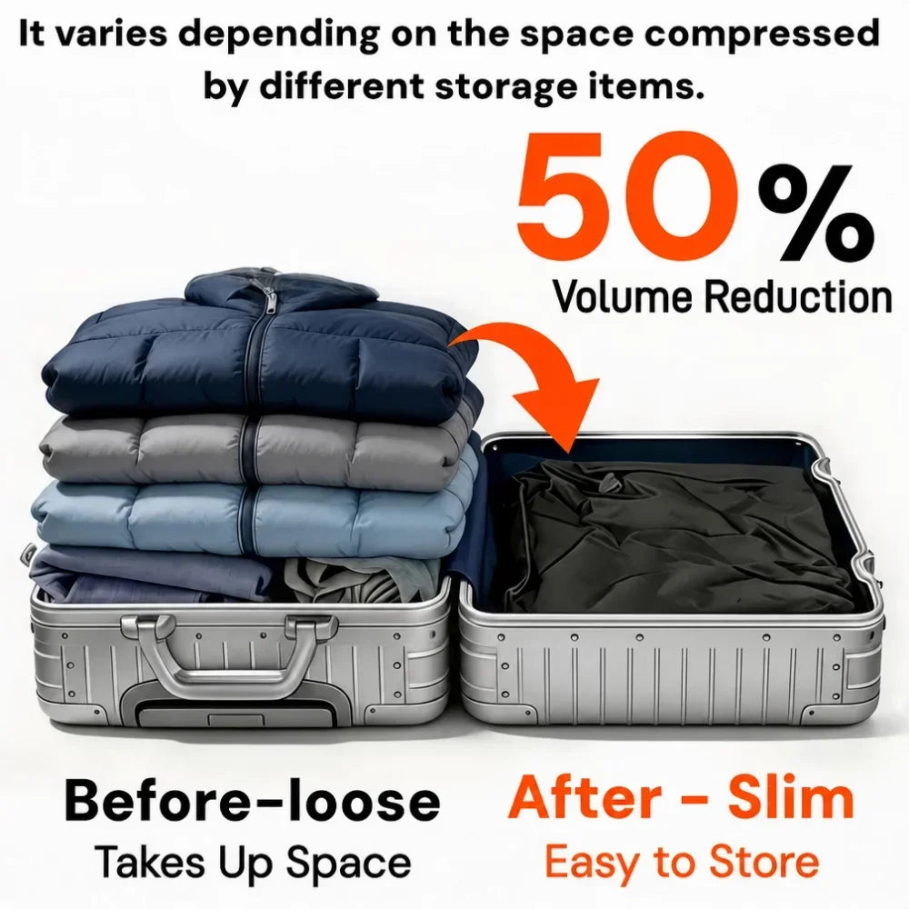 Fun Uncle Reusable Vacuum Compression Bags With Pump For Travel