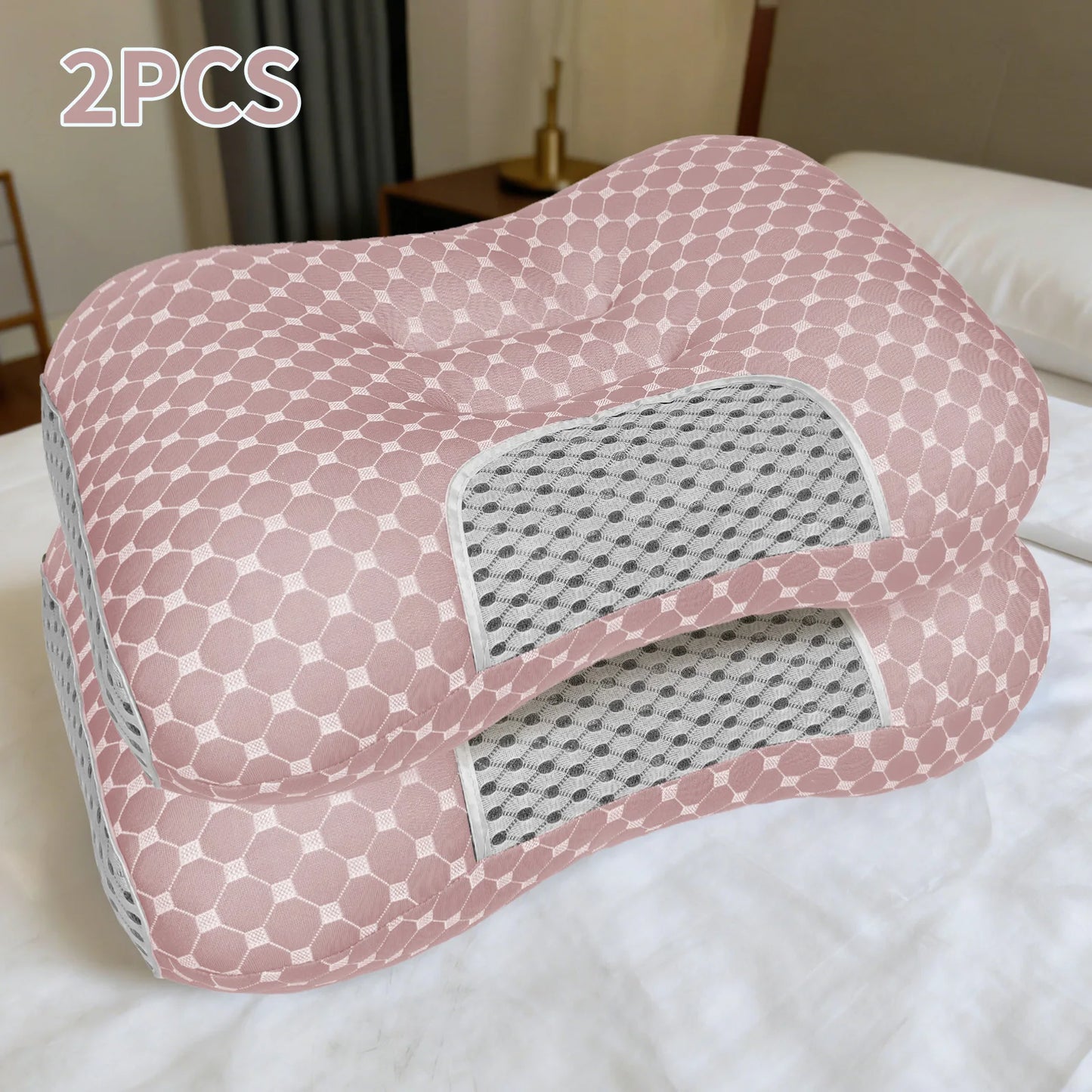 Couples Soft Knit Neck Massage Pillow With Adjustable Ergonomic Design